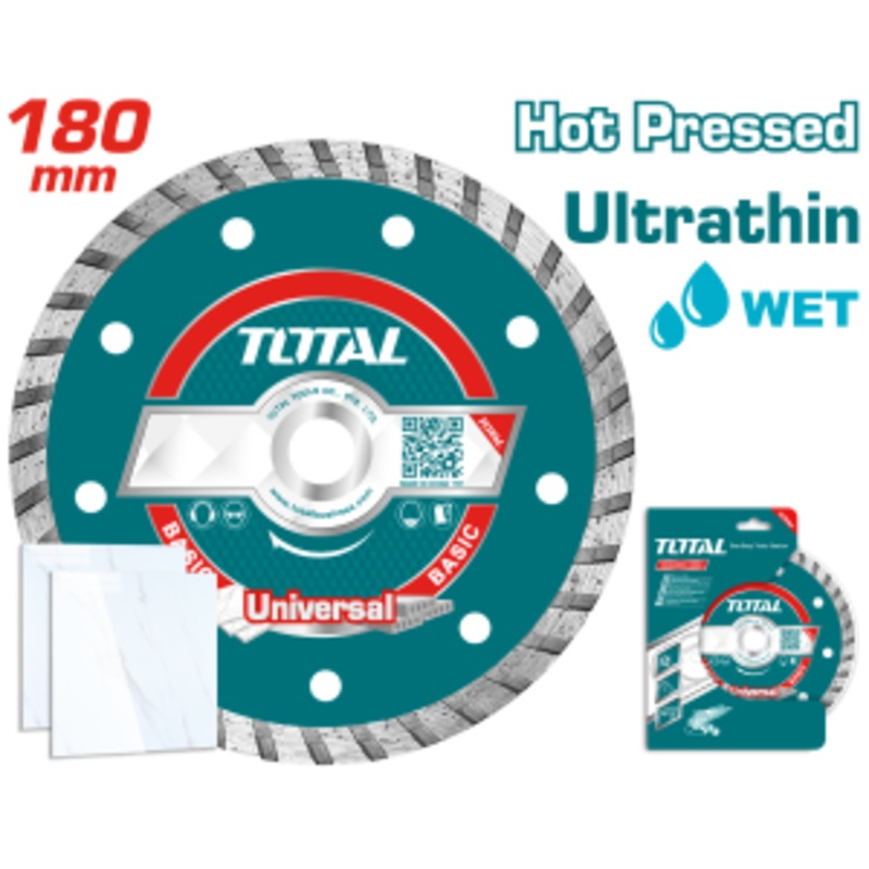 Tile and Porcelain Cutting Disc 180mm | 7 Inch from Total (TAC2131803HT)