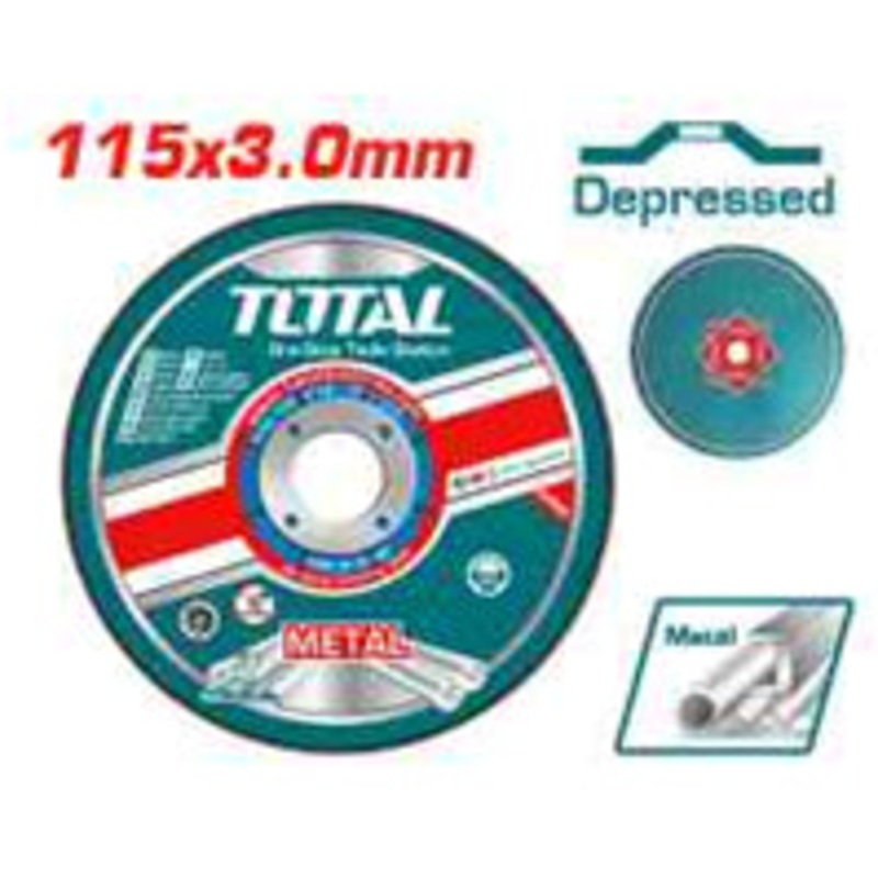 TOTAL Abrasive Depressed Metal Cutting Disc 115*3.0mm - 4" (TAC2211152)