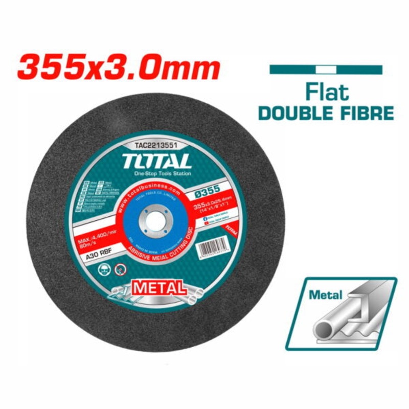 TOTAL Abrasive Depressed Metal Cutting Disc 230*3.0mm - 9" (TAC2212301)