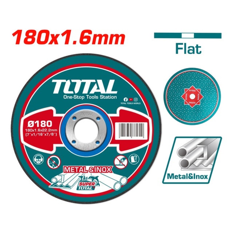TOTAL Abrasive Metal Cutting Disc 180 X 1.6mm (TAC2161801)