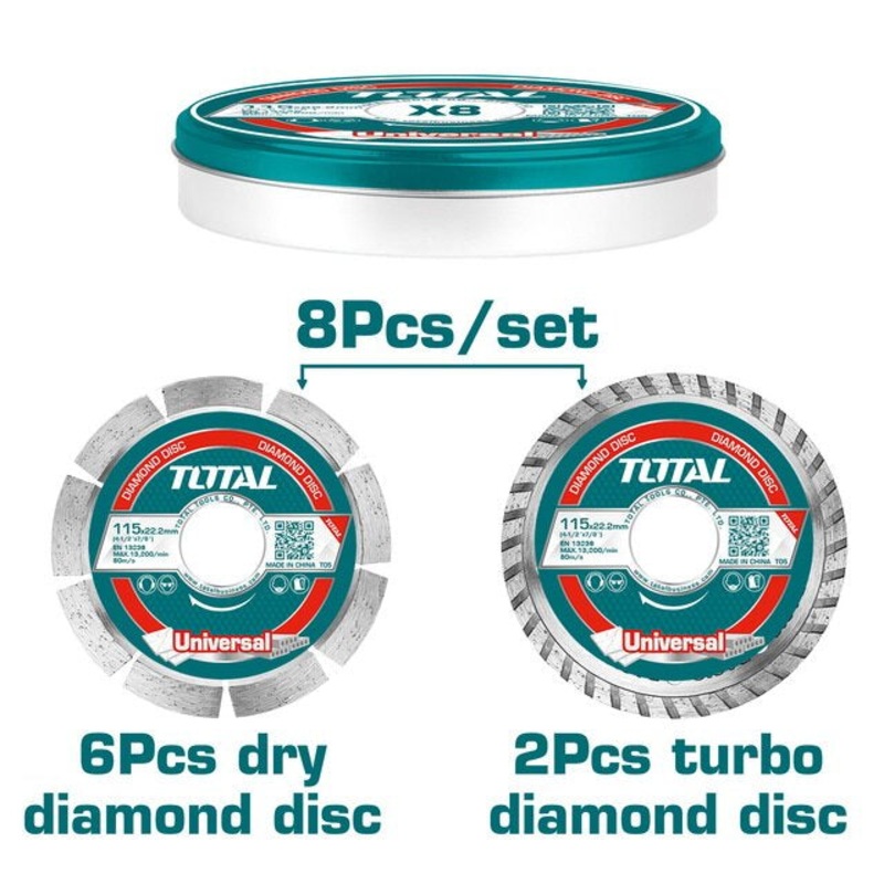 TOTAL Diamond Discs Set (8pcs/set) (TAC2101153)