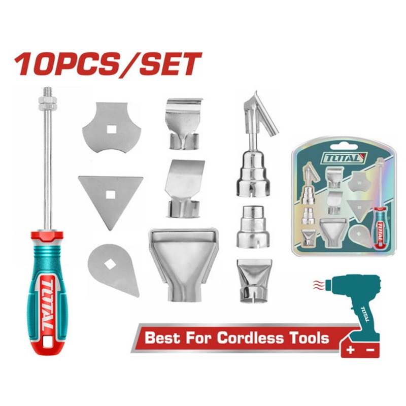 TOTAL Heat gun accessories 10pcs (TBA1011)
