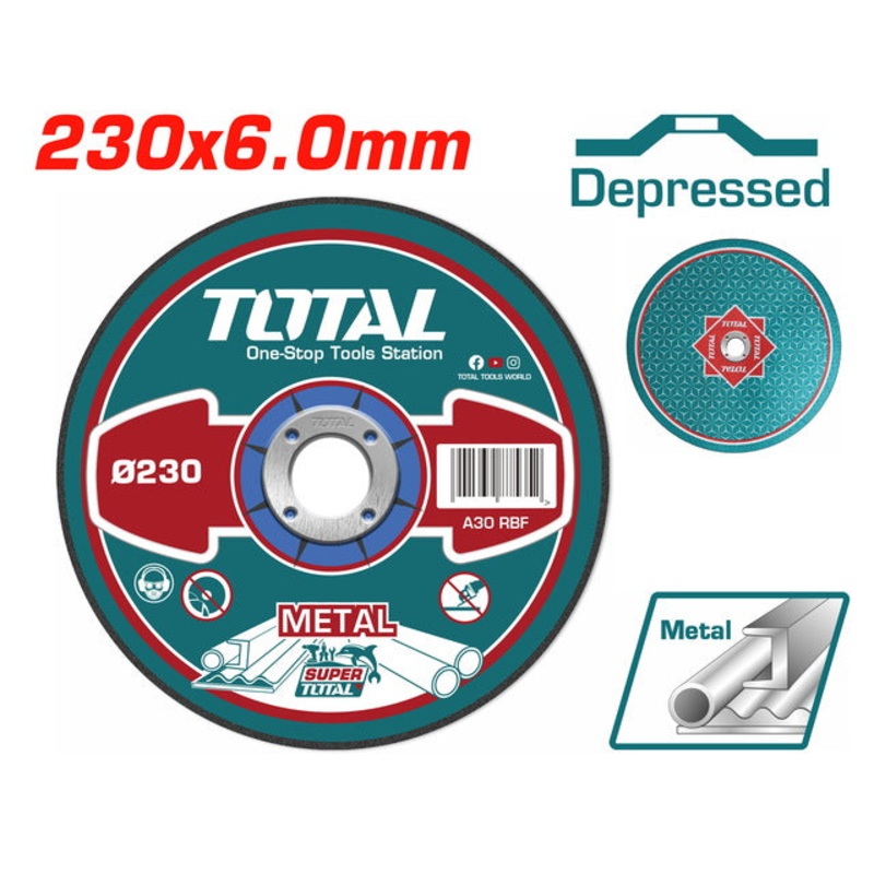 TOTAL METAL GRINDING DISC ? - 230 X 6mm (TAC2232301)