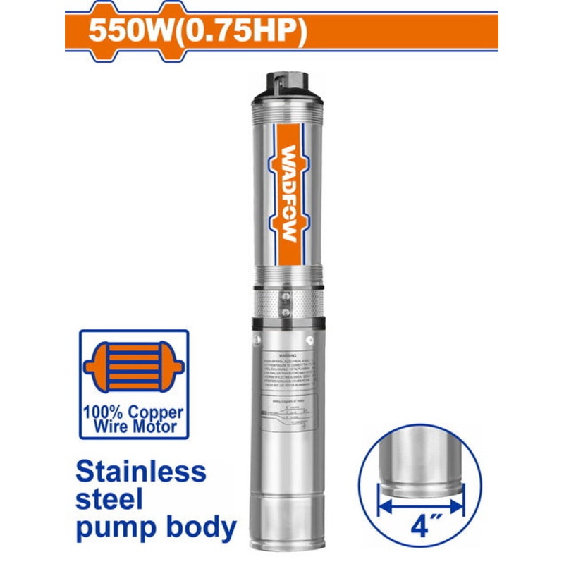 Wadfow 4" Submersible Well Pump 550W