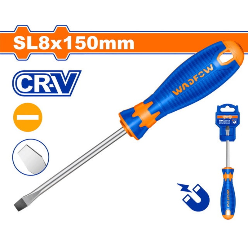 WADFOW Slotted Screwdriver SL8 X 150mm