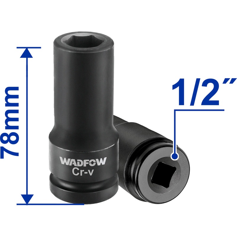 Wadfow 1/2" Cold Extrusion Deep Socket Set