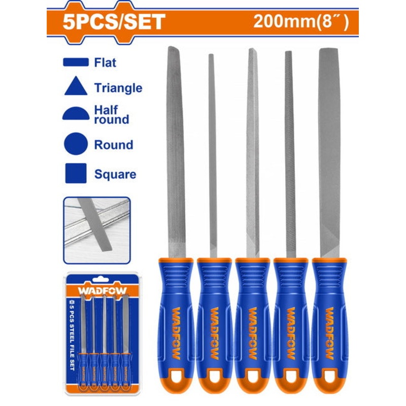 Wadfow 5 Pcs Steel File Set