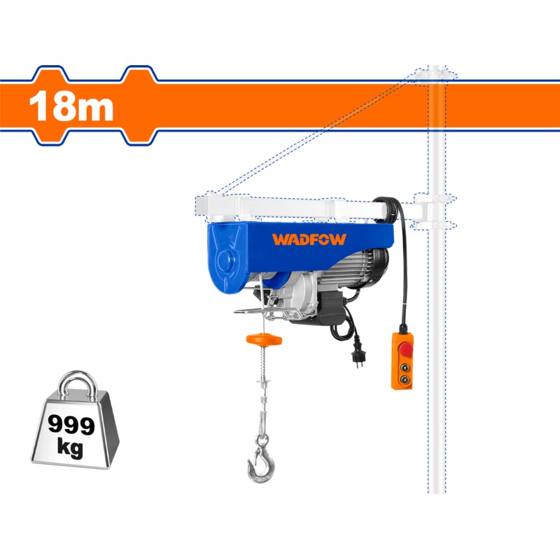 Wadfow Electric Hoist 1600W Heavy Duty