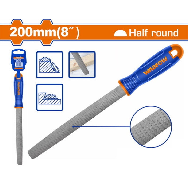 WADFOW Half Round Wood File 8" 200mm