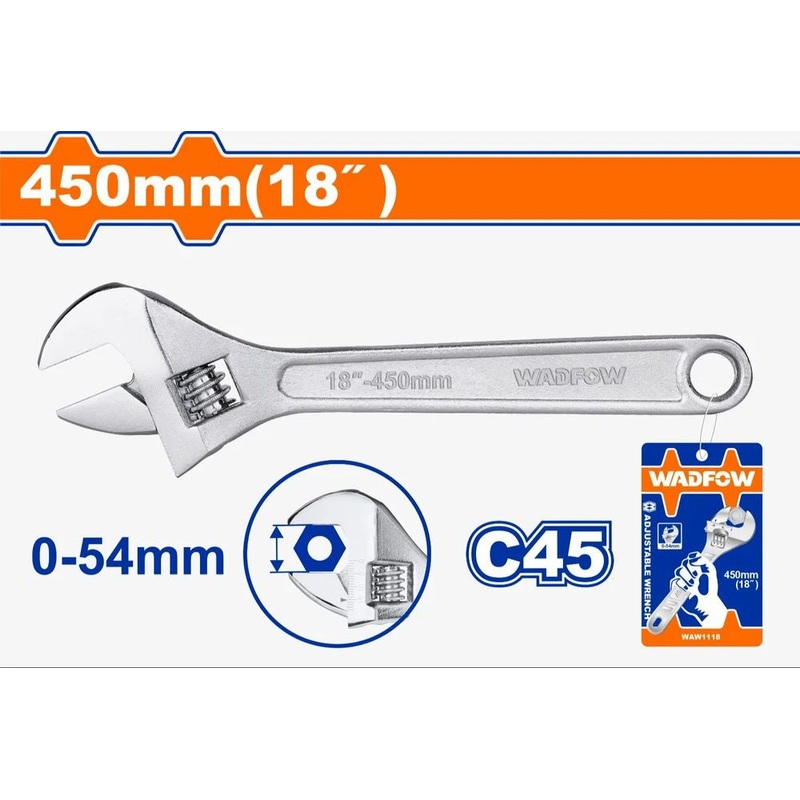 Wadfow WAW1118 Anti-Corrosion Adjustable Wrench
