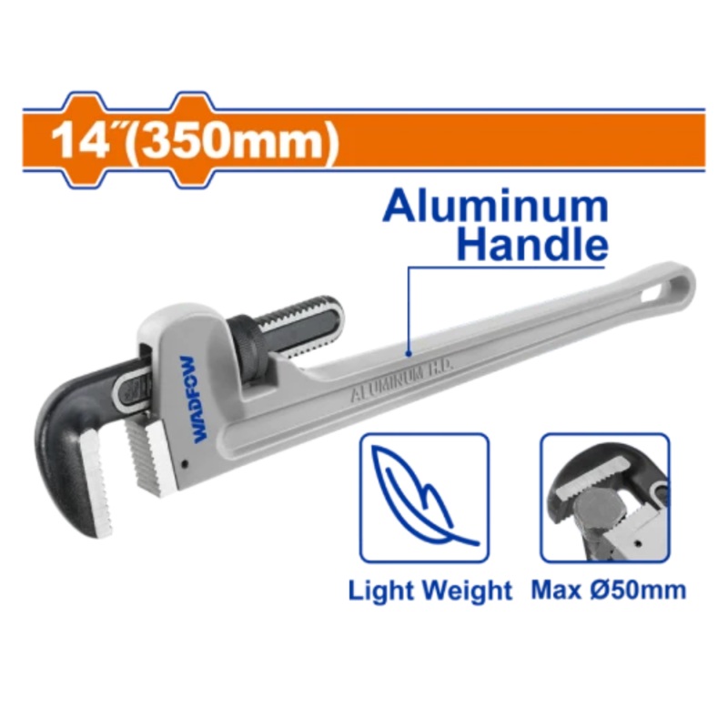 WADFOW WPW9114 14-Inch Aluminum Pipe Wrench
