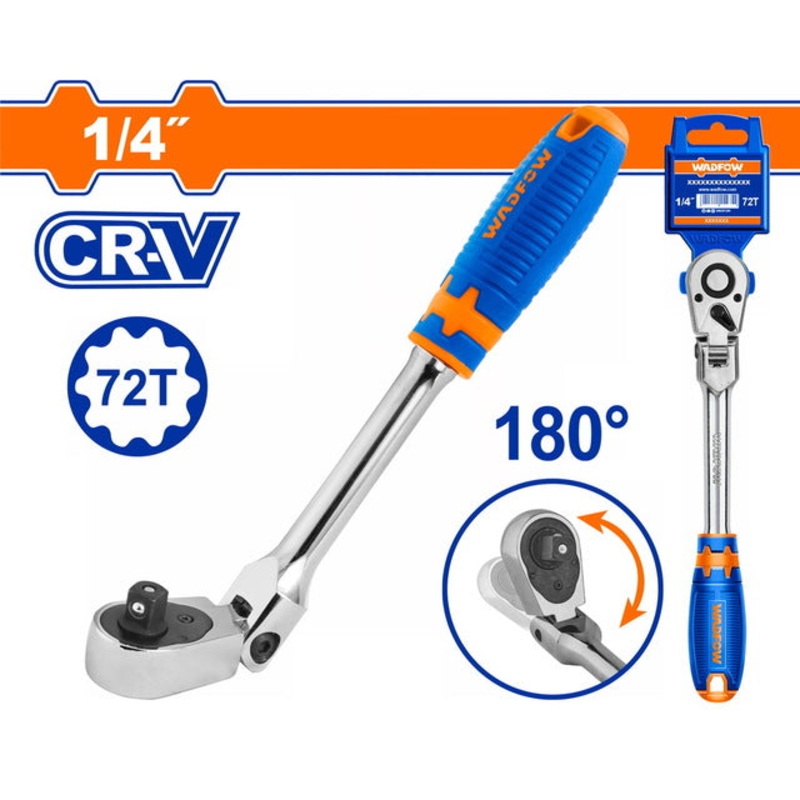 WADFOW 1/4" Dr. Flex Head Ratchet