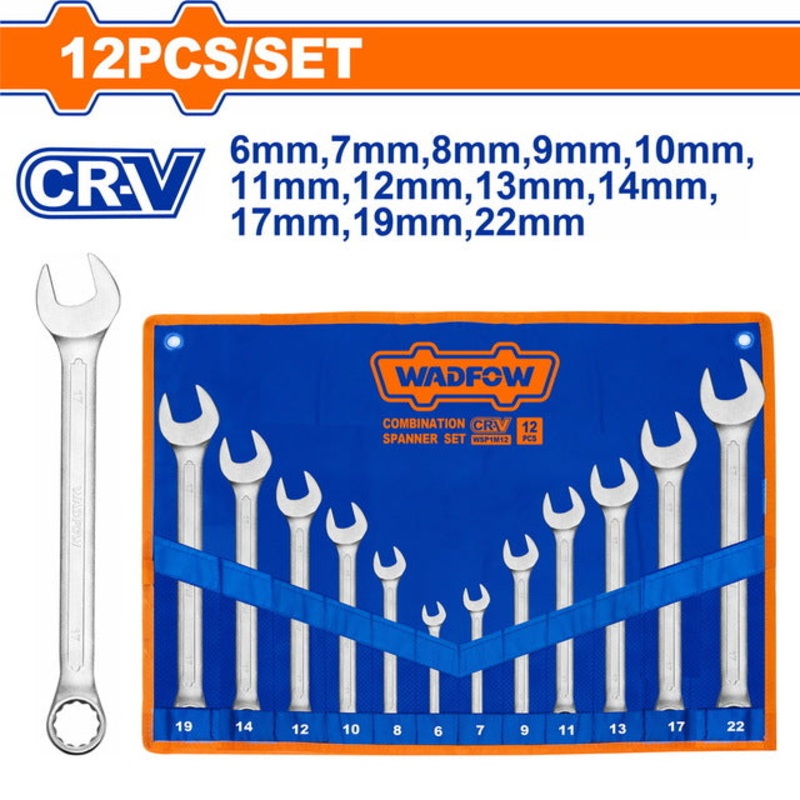 WADFOW 12 Pcs Combination Spanner Set