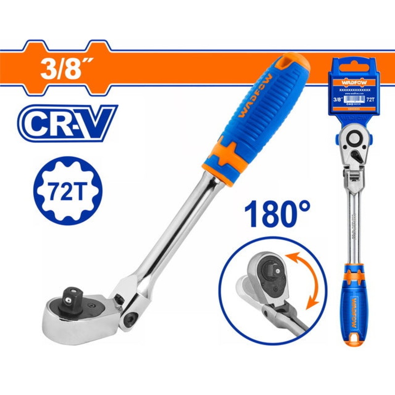 Wadfow 3/8" Dr. Flex Head Ratchet