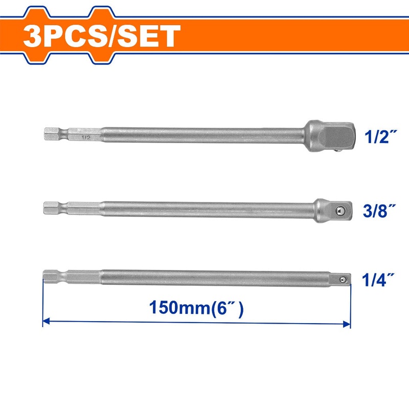 Wadfow 3pcs Set Hexagonal Shank Adaptor