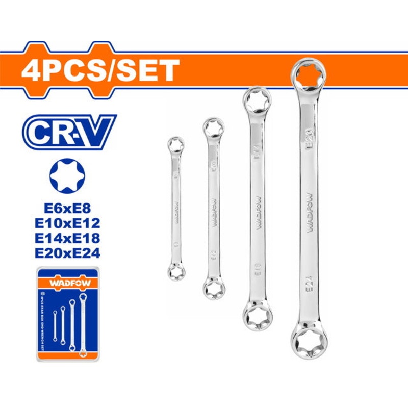 WADFOW 4 Pcs Star Wrench Set