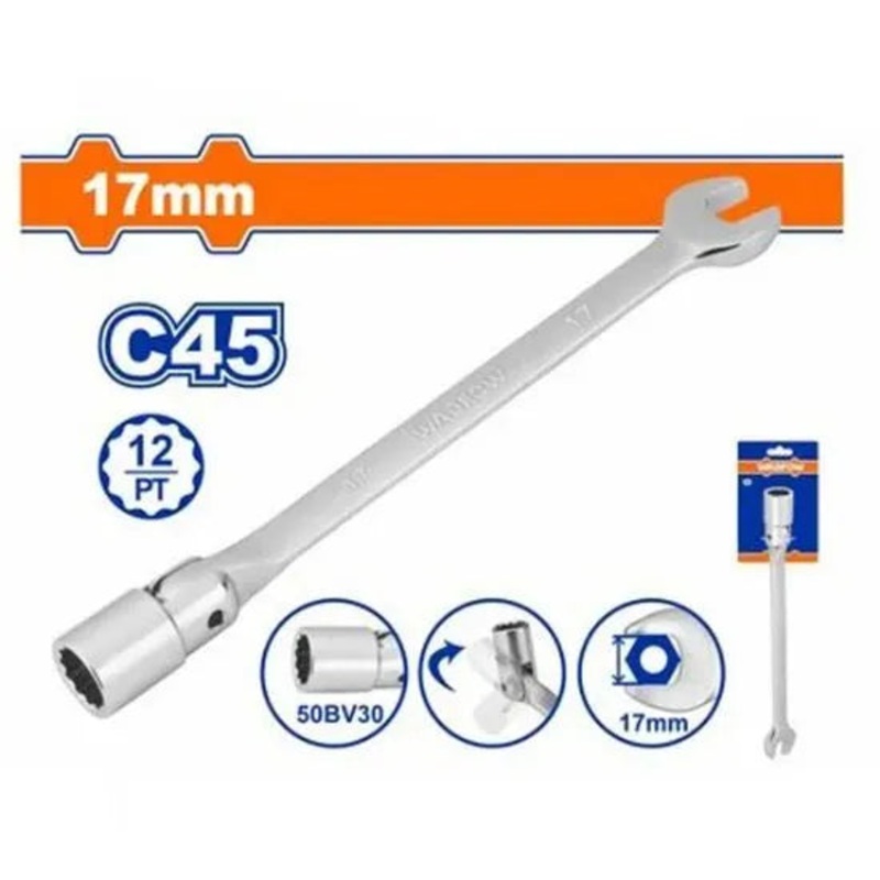 Wadfow Open End Swivel Head Wrench