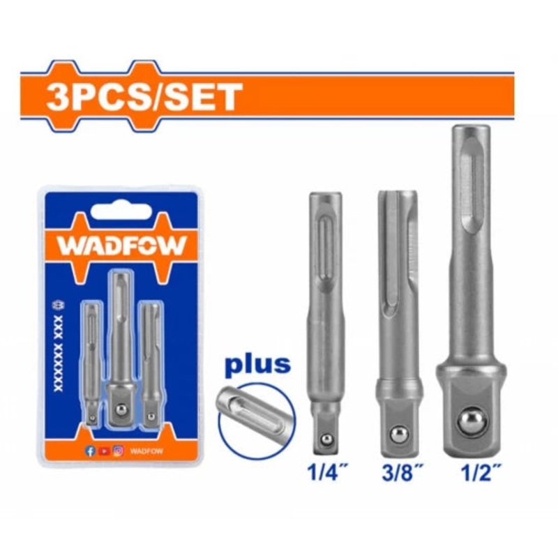 Wadfow SDS Plus Shank Socket Adaptor Set