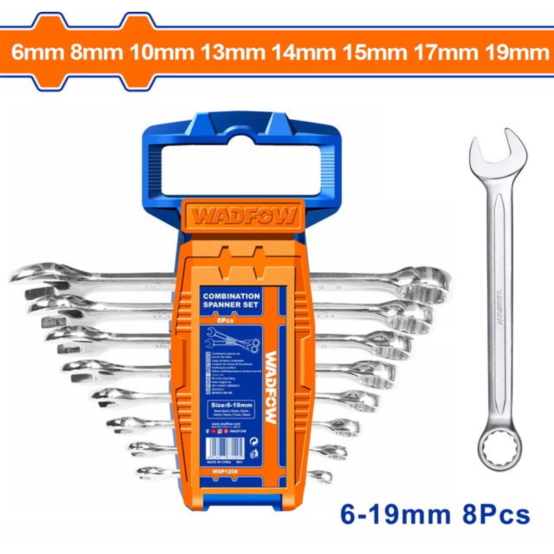 Wadfow Set of 8 German Wrenches 6-19mm