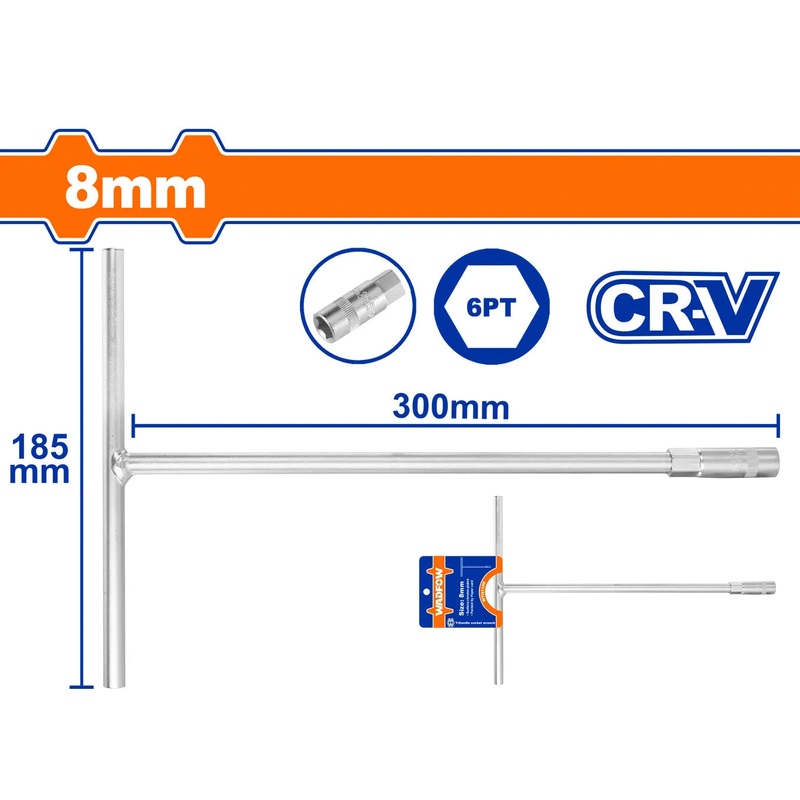 WADFOW T-handle Socket Wrench 8 mm