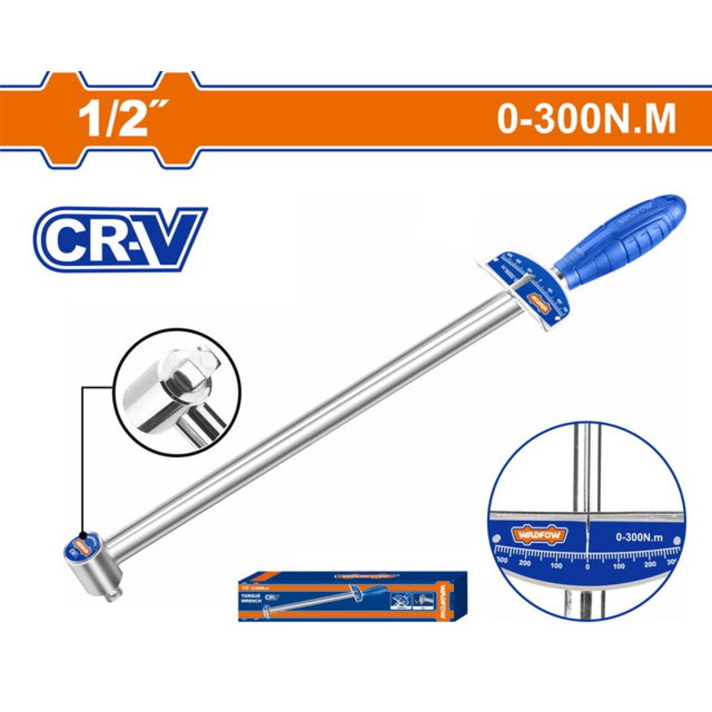 WADFOW Torque Wrench 1/2" 0-300Nm