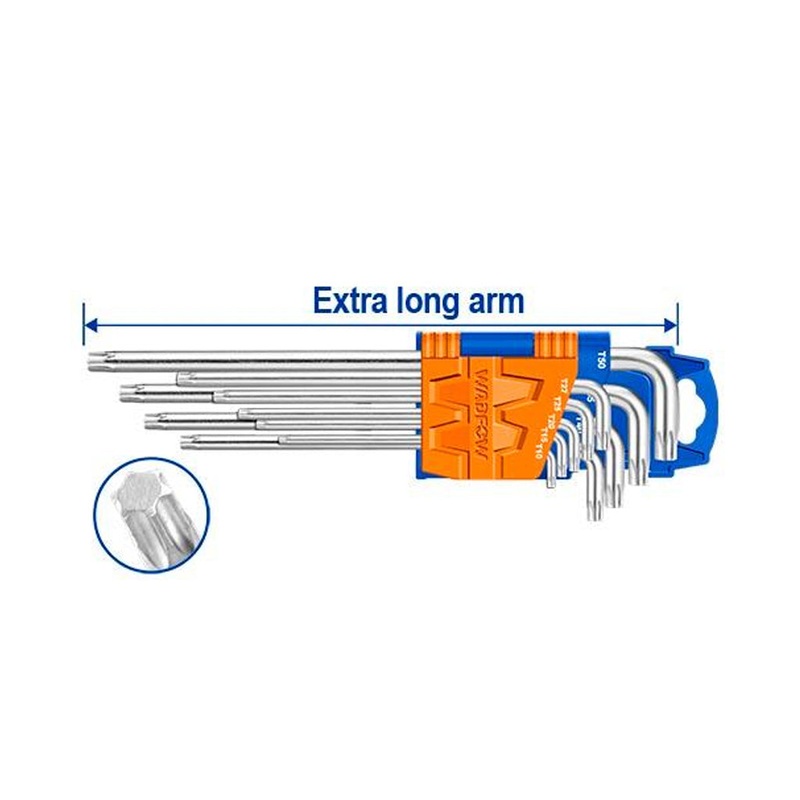 Wadfow Torx Key Set CR-V Steel