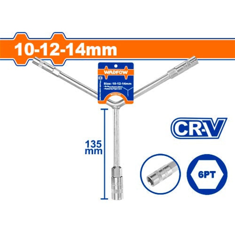 Wadfow Y-Type Socket Wrench 10-14 mm