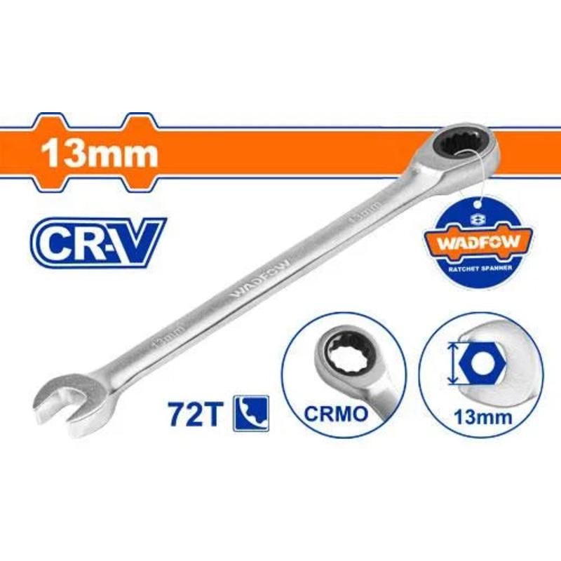 WSA5113 Ratchet Spanner 13mm Cr-V