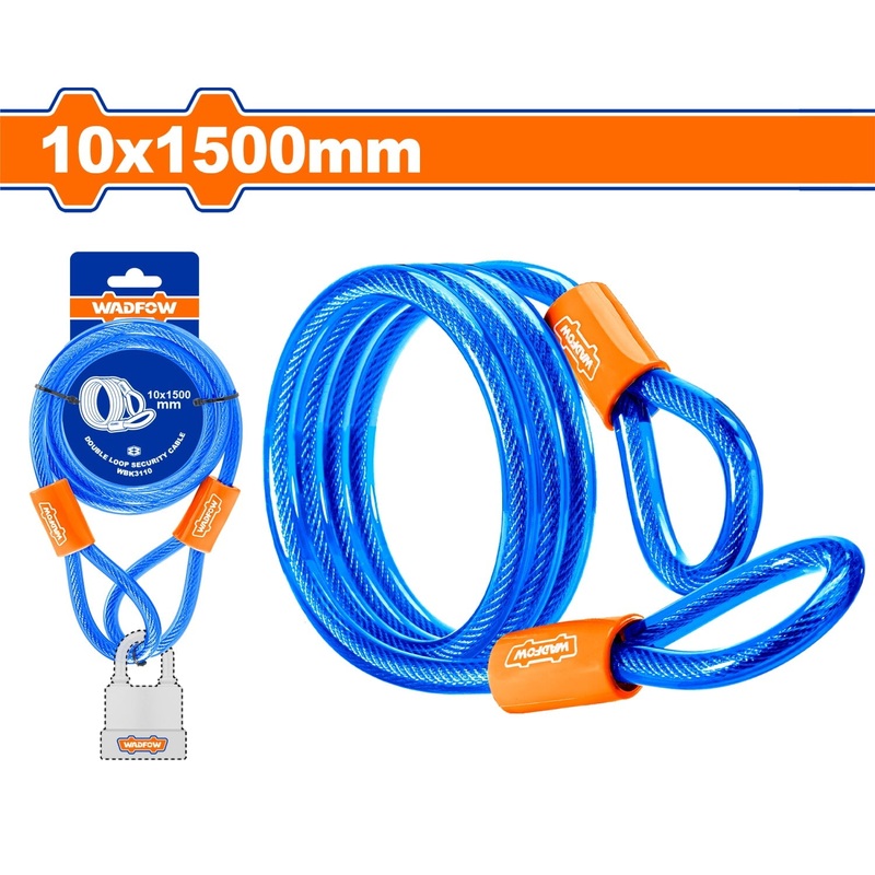 Double Loop Security Cable PVC Coated
