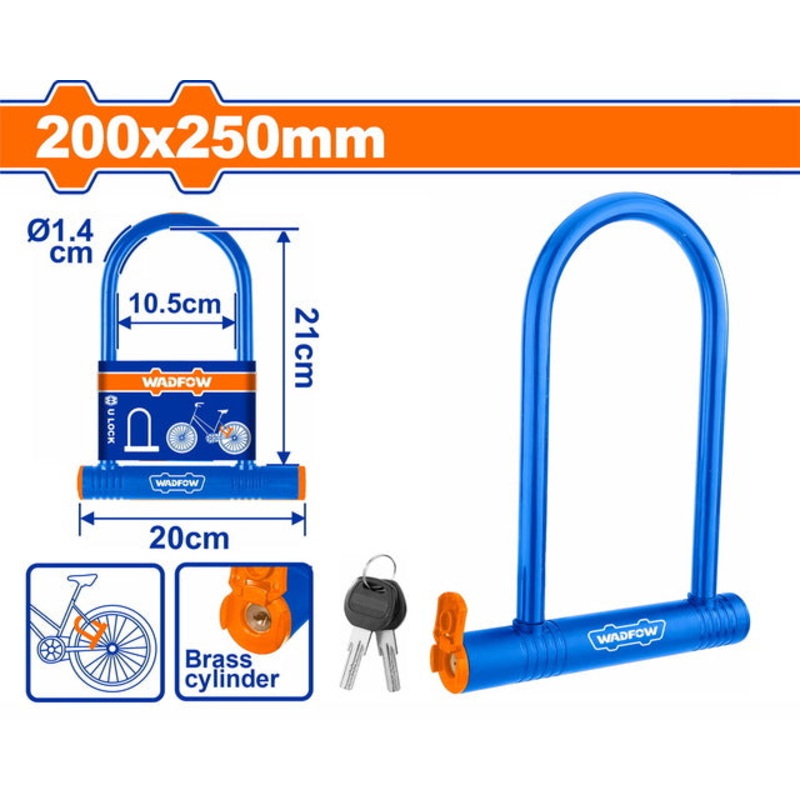 WADFOW Bicycle U-lock 200_250mm