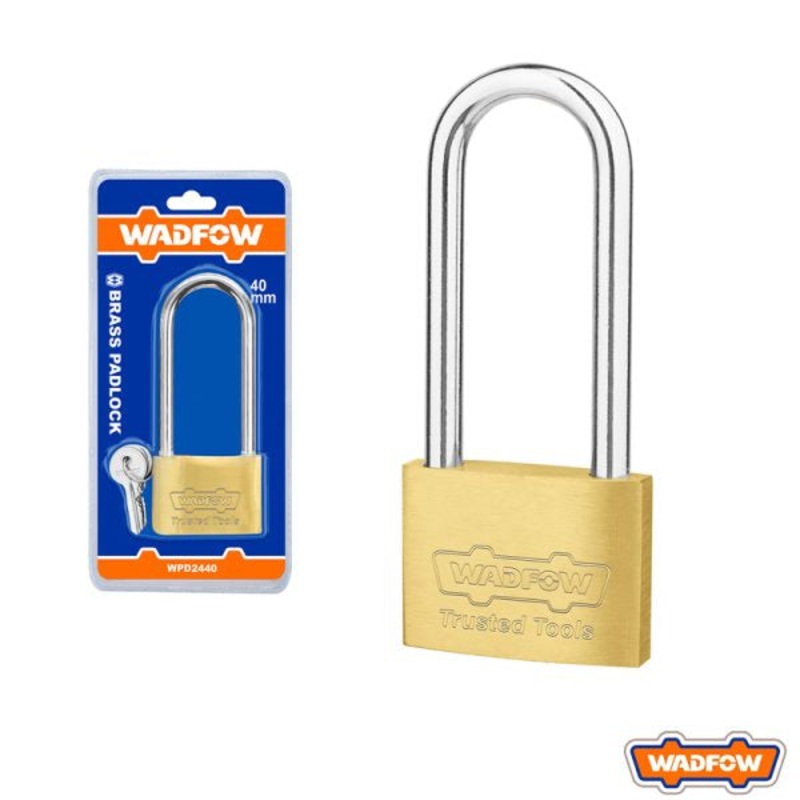 Wadfow Brass Long Shackle Padlock 40mm