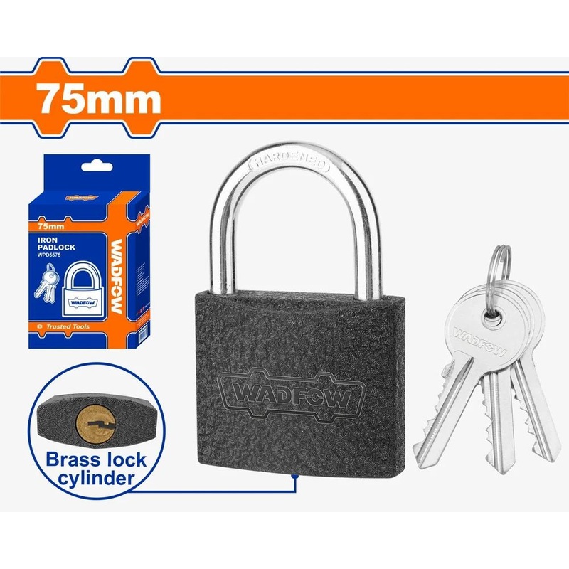 Wadfow WPD5575 75mm Padlock Brass