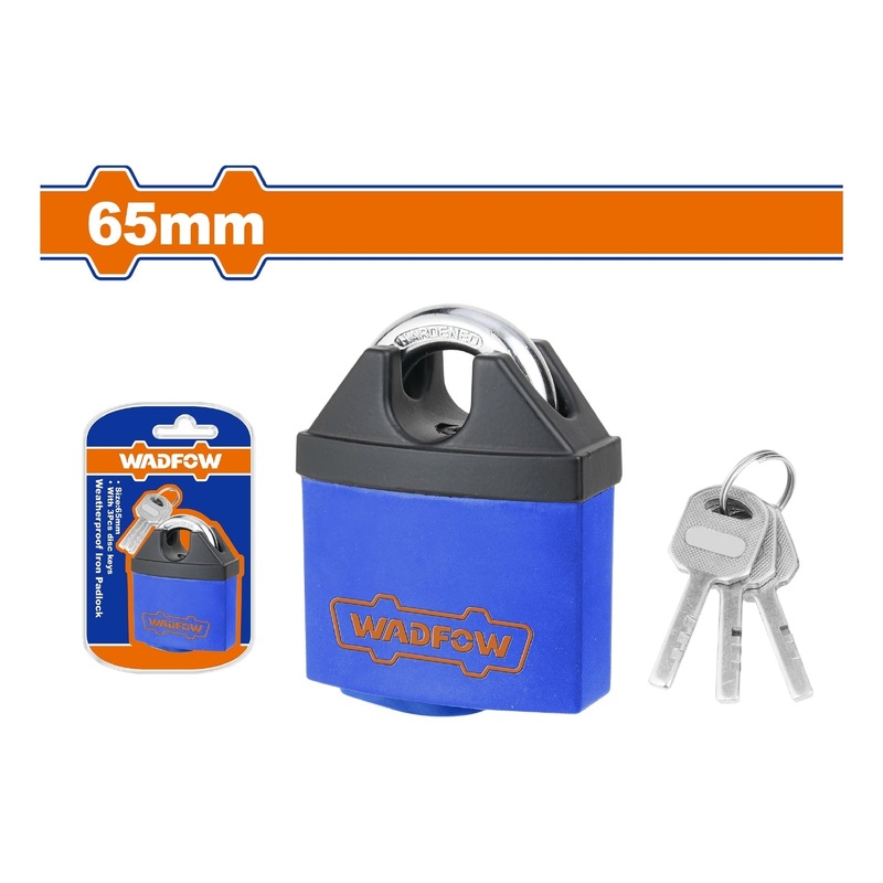 Weather-Resistant 65mm Iron Padlock with Nylon Coating