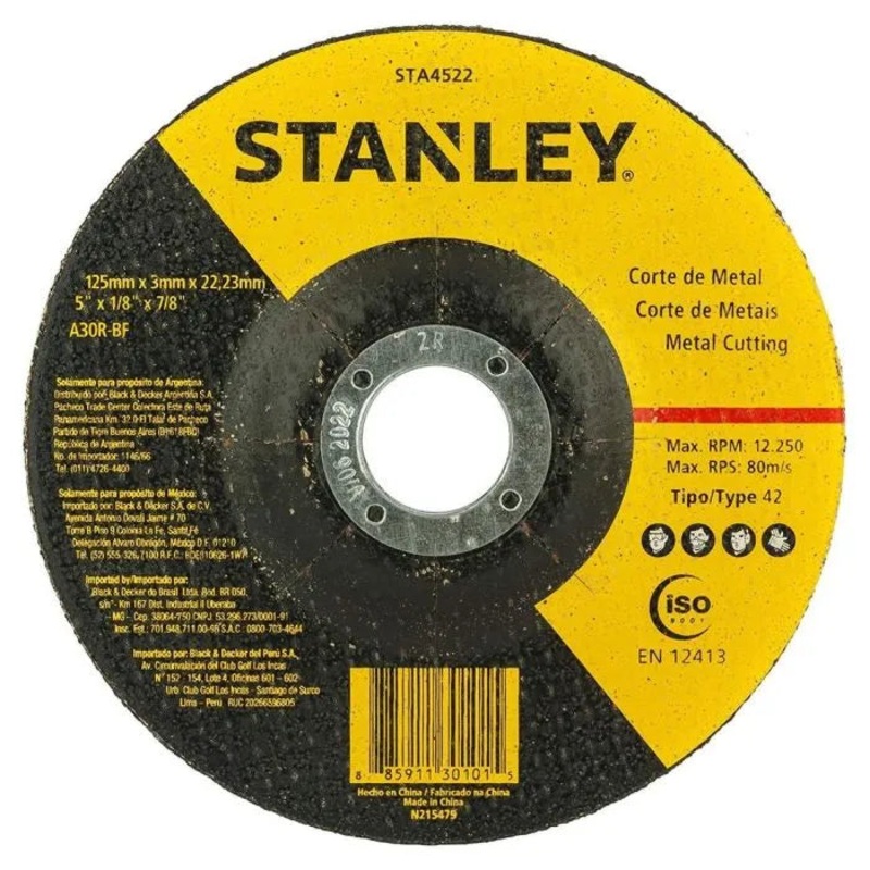 Stanley 125mm Metal Cutting Wheel
