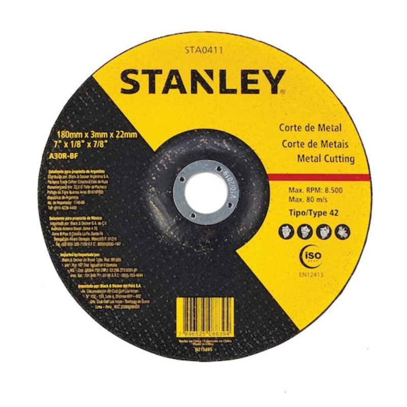 Stanley 180mm Metal Cutting Wheel