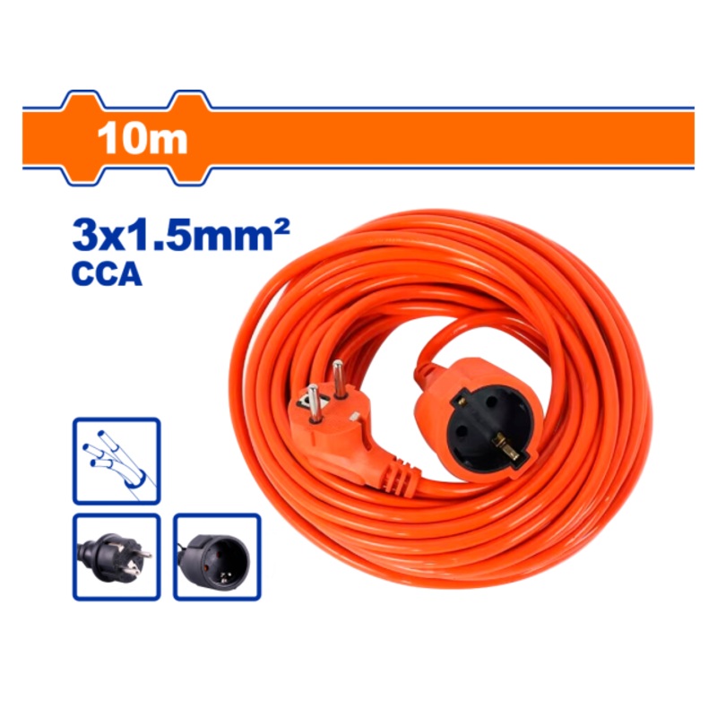 10m Extension Schuko Plug Wadfow