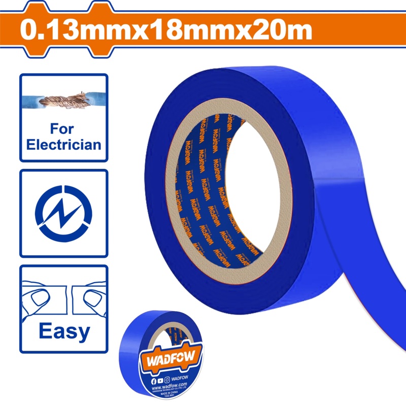 Blue Electrical Tape 18mmx9.15m WADFOW