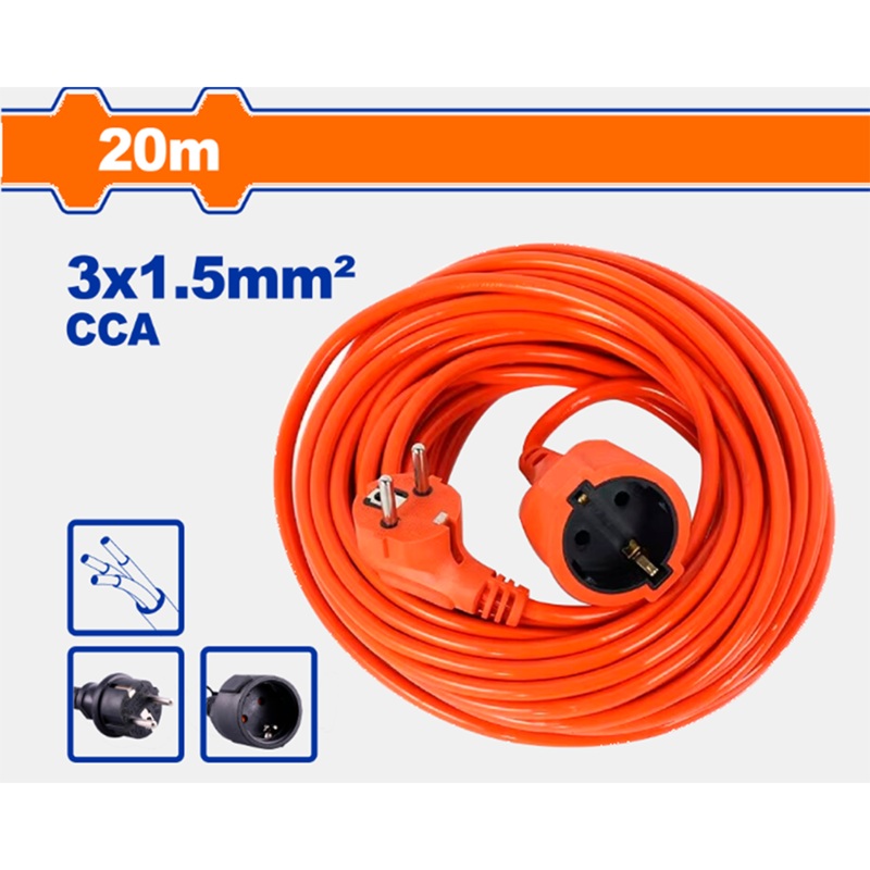 Extension Cord 1 Socket 20m WEJAG05