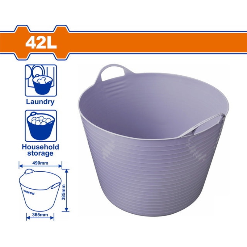 WADFOW Plastic Flexible Tub 42Lit