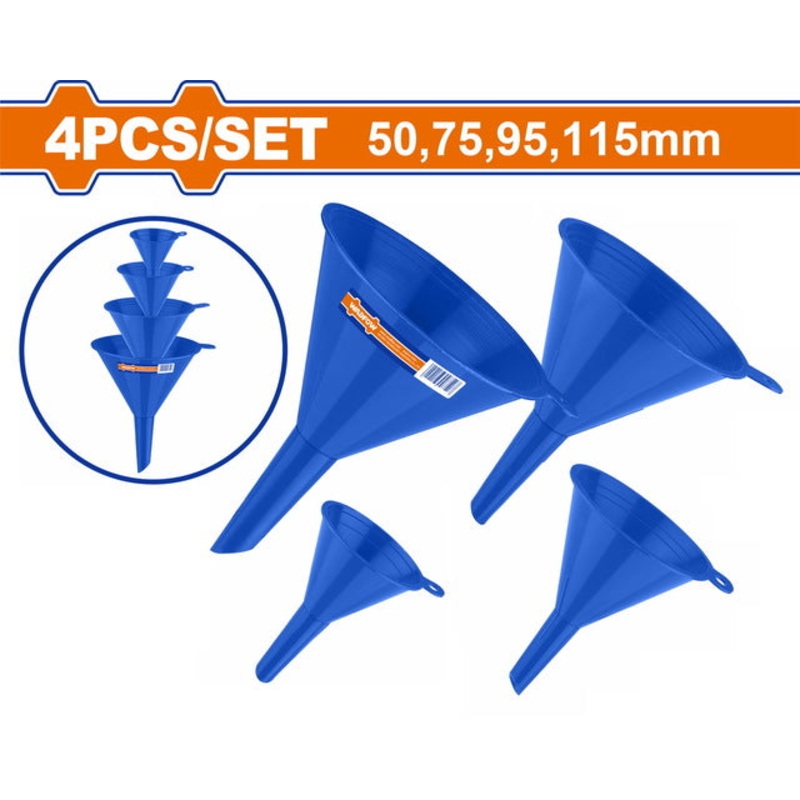 WADFOW Plastic Funnel Set 4 Pcs