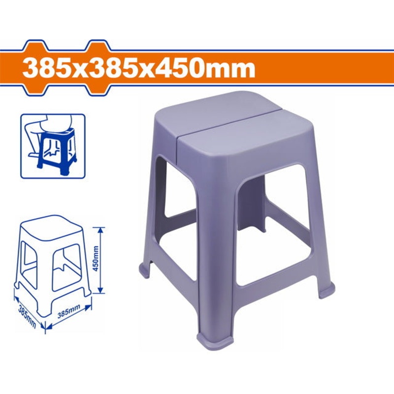 WADFOW Plastic Stool 385X385X450mm