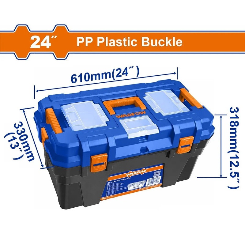 24" Tool Box with Metal Clasps