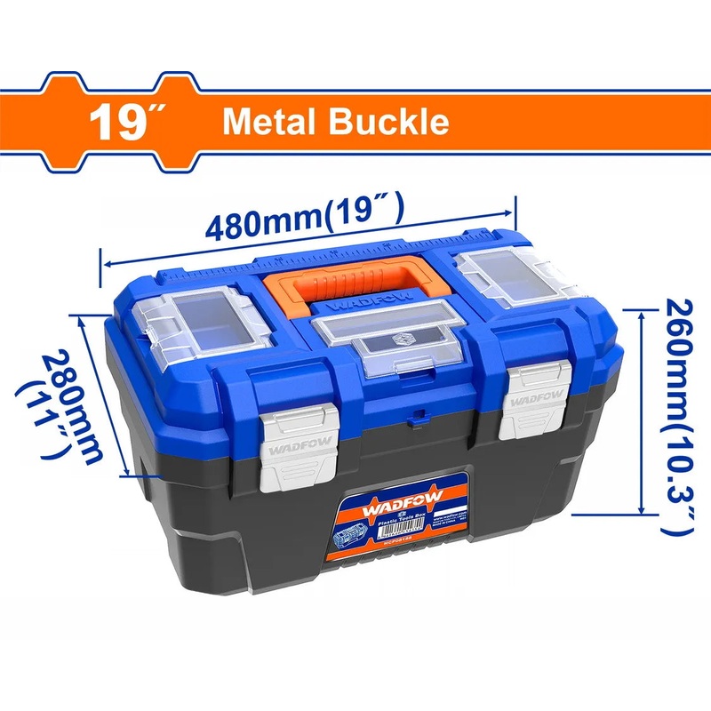 Wadfow 19 Inch Plastic Tool Box