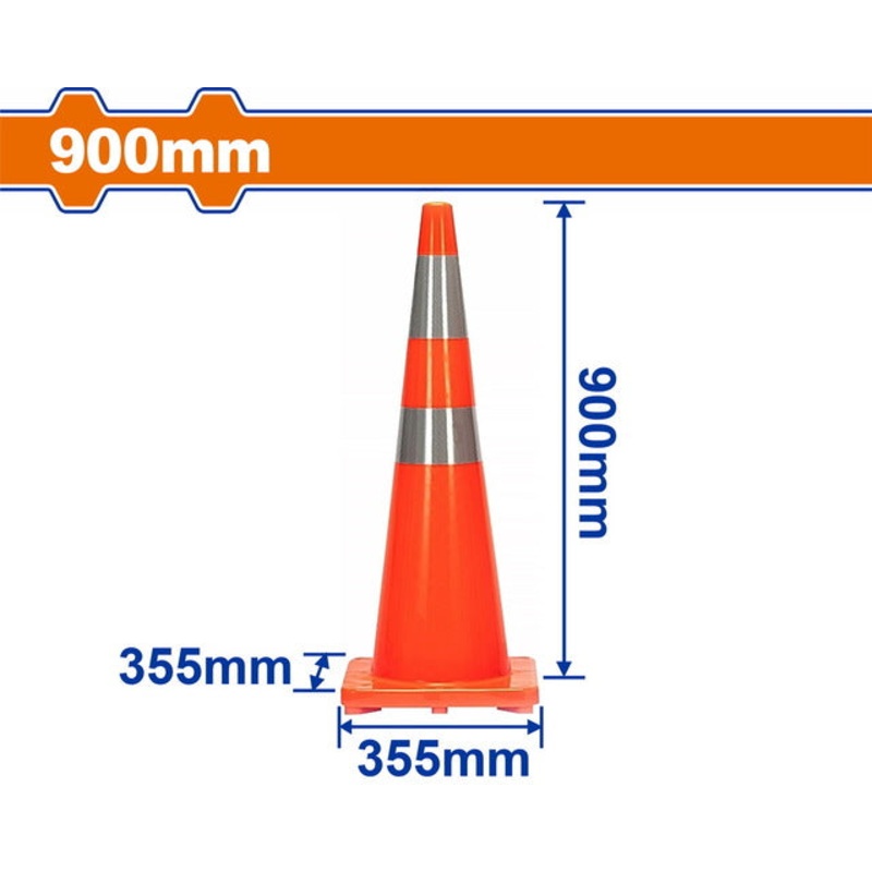 WADFOW PVC Traffic Cone 90cm