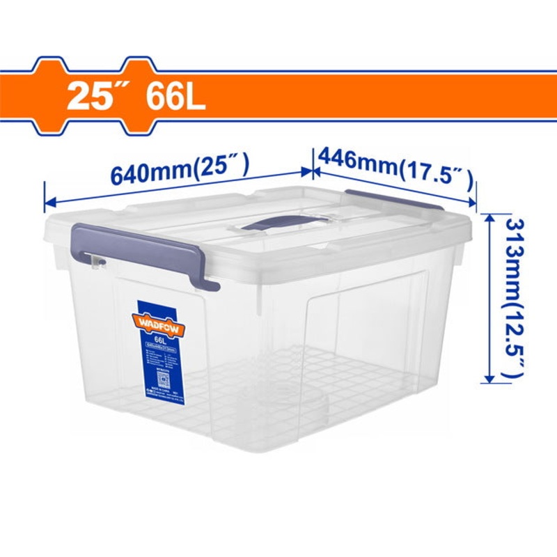 Wadfow Transparent Storage Box 25.66L