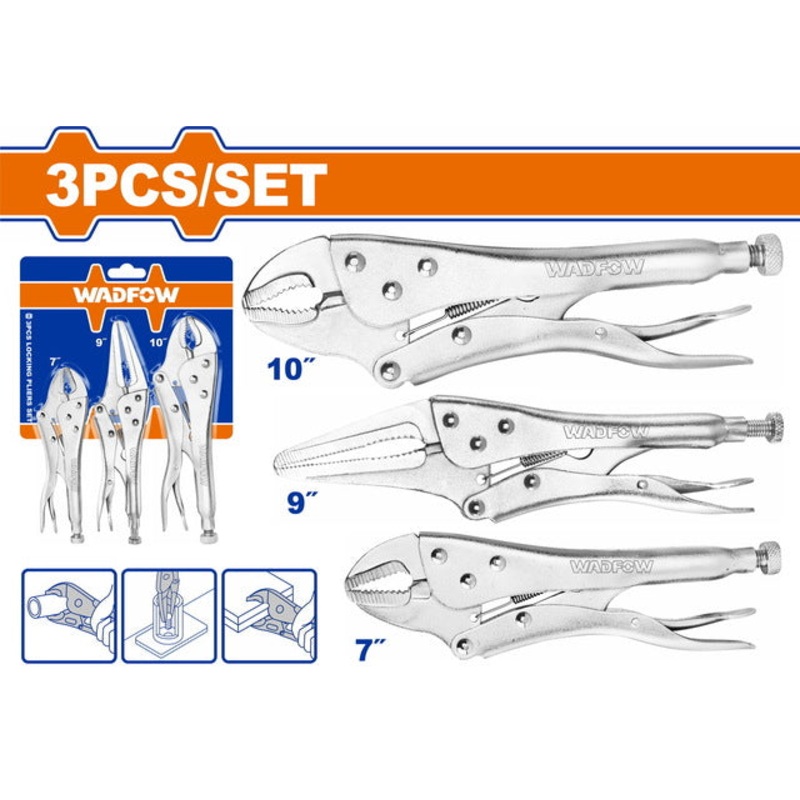WADFOW 3 Pcs Locking Pliers Set