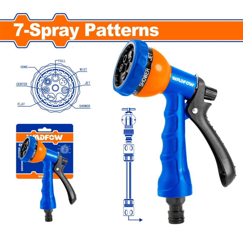 Wadfow Plastic Trigger Nozzle 7-Spray