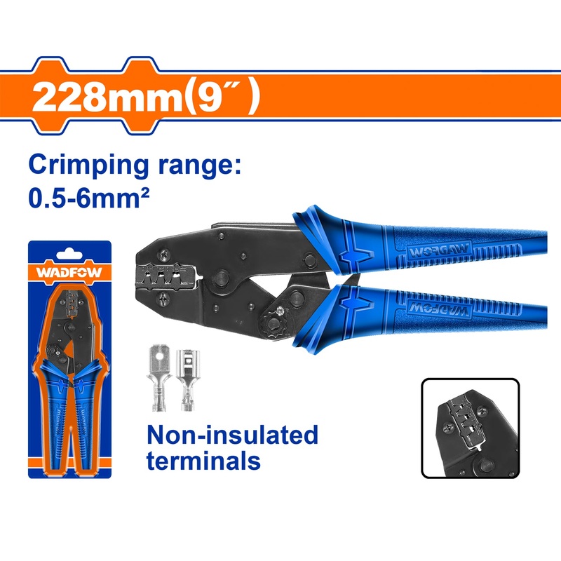 WADFOW Ratchet Crimping Plier 9 Inch