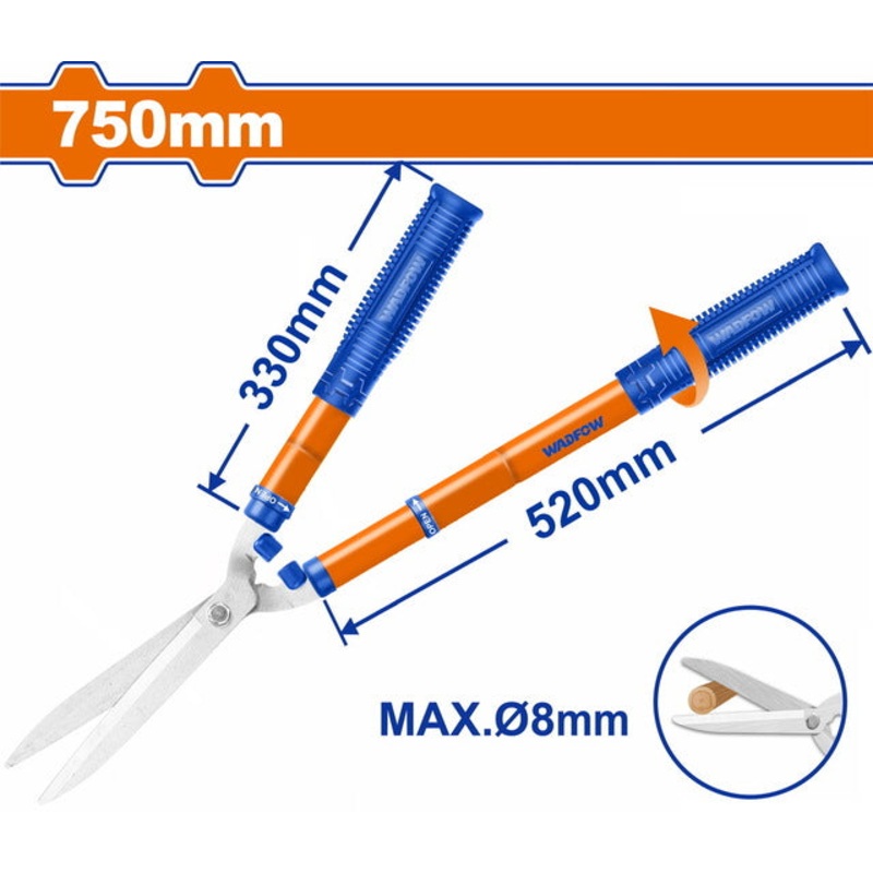WADFOW Telescopic Hedge Shear 550-750mm