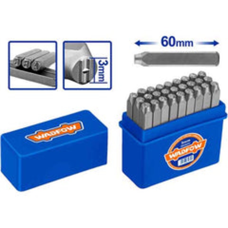 Wadfow WCC9276 Letter Punch Set 6mm